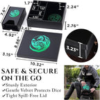 Dice Tray and Dice Tower for DND: All-in-One Tray, Storage & Large Tower for Random Rolls - Stores Your Sets, Mini's etc, Perfect for D&D and RPG Gift Accessories (Green Dragon)