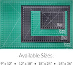Breman Precision 24x36 Inch Self Healing Cutting Mat - 2-Sided 5-Ply PVC Green/Black Cutting Mats for Crafts, Sewing, Quilting and DIY Projects - Durable and Non-Slip Design with Precise Grid Lines