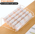 Business Card Holder for Desk,Multiple Card Organizer,Acrylic Business Card Stand Display Holder,Office Desk Accessories for Man and Woman,Organize 1000 Cards-Clear(20 Slots 4 Tier-H)