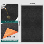 Heavy Duty 36" x 60" Oil Drip Mat for Garage Driveway, Reusable Rubber Floor Oil Spill Leak Absorbent Pads for Motorcycle Car Oil Leak Stain Resistant