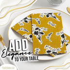 Trendables Floral Napkins for decoupage 100 Pcs 3 Ply floral paper napkins decorative Guest Towels Disposable Bathroom, Flower Design For Tea Party Decorations, Dinners & Weddings