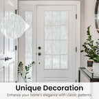 Haton Window Privacy Film, Frosted Glass Static Cling Sun Heat Blocking Window Clings, Frosting Opaque Coverings Stickers Tint for Home Office Door, Non Adhesive, White 23.6" x 78.7"