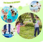 EVERICH TOY Trampoline Paddle Ball Set with 2 Bouncy Paddles & 4 Balls - Soft Foam Design for Kids Play Indoor Outdoor Beach Backyard Lawn - Great Gift Idea for Boys & Girls (Green & Red)