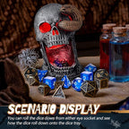 Dice Tower Skull Dice Tower Dice Roller with LED Light Dice Skull for Tabletop Roleplaying Game, Included Button Battery
