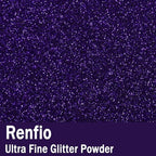 Renfio Ultra Fine Glitter Powder Metallic Resin Glitter 2.11 Oz (60g) PET Flakes Crafts Sequins 1/128" 0.008" 0.2mm Epoxy Chips Flakes for Tumblers Slime Roses Decoration - Eggplant Purple
