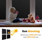 rabbitgoo Blackout Window Film, Sun Heat Blocking Privacy Cover for Glass, Removable Opaque Room Darkening Dark Black Out Window Covers Tint Shades for Home Day Sleep Light Blocker 11.8 x 78.7 Inches