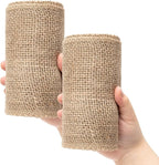 Natural Burlap Fabric Roll 10 Yards - 6 Inch Jute Ribbon for DIY Gift Wrapping, Craft Projects, Wedding, Christmas, Home Decoration (15 cm)