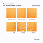 Hemway Polyurethane & Epoxy Resin Glitter 100g / 3.5oz Metallic Crystal Flake Additive for Flooring Jewelry Tumblers Glass Pigment - Fine (1/64" 0.015" 0.4mm) - Fluorescent Orange