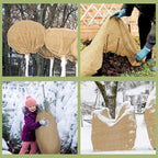 Buryeah 40 Inch x 72 ft Burlap Fabrics Roll Natural Jute Burlap Tree Wraps Protector Winter Frost Plant Blankets Cloth Weed Barrier Fabric Garden Plants for Winter Outdoor Trees Shrubs Party
