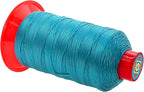 Mandala Crafts Tex 270 Bonded Nylon Thread for Sewing - 800 YDs T270 Heavy Duty Teal Nylon Thread Size 277 840 D Upholstery Thread for Leather Jeans Weaving, T270 #277 840D/3