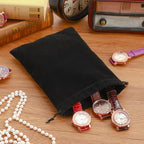 100 Pcs 4 x 6 Inch Velvet Drawstring Bags Small Jewelry Pouches Black Velvet Gift Bags with Drawstring for Earring Watch Storage Christmas Wedding Party Favors, Black
