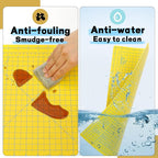Premium Self Healing Cutting Mat 18'' x 12'', A3 Non-slip Sewing Mat for Quilting, 5-Ply Rotary Cutting Board Double-Sided for Crafts Cutting Fabric Scrapbooking Modeling Projects, Lemon Yellow