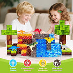 100PCS Dinosaur Magnetic Blocks for Kids: 1" Magnetic Building Blocks for Kids Ages 4-8 8-12, Magnet Cubes Sensory STEM Stacking Toys for Boys & Girls,Christmas Birthday Gifts for Toddler Ages 3+