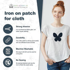 Iron on Patches for Clothes, 20 Pieces Patches for Cloth, 100% Cotton Fabric Patches for Clothing, Bag, Hat Repair, Clothing Repair Decorating Kit 3.7" by 4.9" (9.5 cm x 12.5 cm, Dark Colors Series)