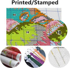 Dimensean Stamped Cross Stitch Kits Full Range of Embroidery Patterns Starter Kits for Beginners Adult or Kids DIY Cross Stitches Needlepoint Kits 11CT-Colorful Owl 17.7x17.7 inch