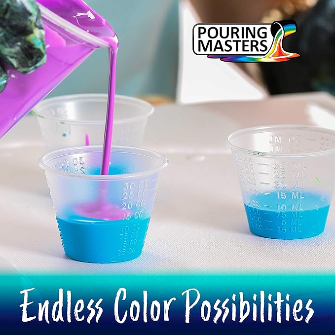 Pouring Masters Saffron Orange Metallic Pearl Ready to Pour Acrylic Pouring Paint - Premium 32-Ounce Pre-Mixed Fluid Acrylic Paint - Fluid Art Supplies for Canvas, Wood, Paper, Tile & Rocks