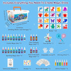 Kiditos Magic Water Elf Toy Kit–Squishies for Kids, 24 Gels+6 Glitter Powders&20 Molds, Magic Gel Water Pets Sensory Toy, Fun DIY Craft Kit, Party Favors, Birthday & Christmas Gifts for Kids Ages 3+