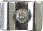 Gridwall Joining Clip Connectors for Grid Panels, Powder-Coated or Chrome Plated Steel (Quantity 10) (10, Chrome)