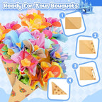 cosone Arts and Crafts Kits for Kids Age 3-12, Fabric Flower Bouquets Toys, DIY Craft Kits Toys for Kids, Ideal Gifts for Preschool Girls, Educational Handmade Frozen Toy for Girls Ages 3 4 5 6 7 8 9