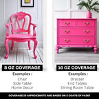 Daydream Apothecary Premium Chalk Style Paint for Furniture, Home Décor, Wood, DIY Interior Projects, Quick Dry, No Prep or Prime Needed, Matte Hot Pink - 16oz