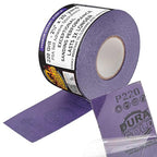 Dura-Gold Premium 220 Grit PSA Purple Film Ceramic Longboard Sandpaper, 2-3/4" Wide Continuous 20 Yard Roll - Self Adhesive Stickyback for Auto & Wood Air File Long Board Sanders, Hand Sanding Blocks