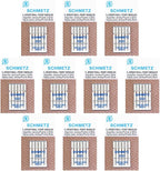 50 Schmetz Jersey Sewing Machine Needles - Size 80/12 - Box of 10 Cards