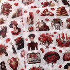 Vintage Ephemera Sticker 24 Sheets precut 300 washi Stickers Paper Journal Stickers for Adults People Scrapbook Stickers Scrapbooking Supplies
