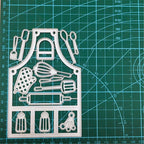 Cutting Dies Metal Stencils Scrapbooking Tools DIY Embossing Template for Paper Card Making Album Arts Crafts Supplies (Kitchenware-12.3x8.2cm)