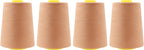 Mandala Crafts 4 Pack of Serger Threads Cones Spools - 20S/2 24000 Yards Polyester Copper Threads for Sergers Machine and Overlock Quilting Sewing Machine