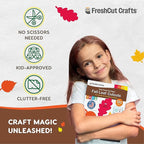 120 Pieces Fall Leaf Paper Cutouts with IDEA Guide, 2-Sided US Made Card Stock Punch Out Maple, Oak, and Birch Leaves for Bulletin Boards, Classroom Decor, Autumn Crafts, DIY Scrapbook, and Posters
