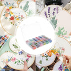 Rumhut 2 Pack Embroidery Floss Organizer with 216 Pcs Embroidery Floss, Floss Windern and Floss Number Stickers for Craft DIY Embroidery Sewing Storage