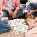 Wedding Party Bingo Game Cards(24 Players), Bridal Shower Bingo Card for Family Friend Adult, Large Group Holiday Engagement Party Activity Favor Decoration Supplies -001