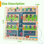 Magnetic Alphabet Maze - Montessori Parking Board Letters Matching Educational Toys Magnet Puzzle Preschool Sensory Activities Gifts for Toddlers Boys Girls Age 2-6