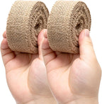 Burlap Fabric Roll - 10 Yards Natural Jute Fabric Ribbon for DIY Gift Wrapping, Craft Projects, Wedding, Christmas Home Decoration (2.5cm, 1 Inch)