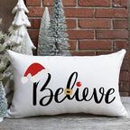 Merry Christmas Stencils for Crafts Reusable Christmas Stencils for Door Mats Believe Holiday Stencil for Painting on Wood Fabrics Porch Hanger Decor