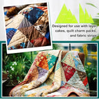 Kigley 3 Set Tall Triangle Rulers for Quilting 6 8 10 Inch Wedge Triangle & Wing Quilting Rulers and Templates Acrylic Quilt Templates for Sewing Layer Cake Patchwork Cutting Pattern DIY Craft (Green)
