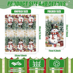 100 Pcs Christmas Guest Napkins 2 Ply Snowman Disposable Paper Napkins for Decoupage Snowflake Elk Xmas Tree Decorative Winter Christmas Cocktail Guest Hand Towel for Party Table Dinner Bathroom