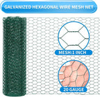 60'' x 150' Green Chicken Wire Fencing, 1 inch Chicken Wire and 20 Gauge Poultry Netting, Garden Mesh Fence Roll for Floral Arrangements/Crafts/Farm/Livestock/Pet Protection