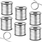 Gisafai 6 Roll 12 Gauge Aluminum Wire for Crafts 100 Feet 2 mm Metal Bendable Aluminum Wire for Jewelry Making, DIY Crafts, Wreath Making, Beading, Floral