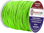 Mandala Crafts 1.5mm 109 Yards Lime Green Cotton Waxed Cord for Jewelry Making Bracelet Cord Waxed String - Beading String Thread Jewelry Cords for Necklaces String