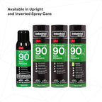 3M Hi-Strength 90 Spray Adhesive, Permanent, Bonds Laminate, Wood, Concrete, Metal, Plastic, Clear Glue, Net Wt 17.6 oz, Will Spray Upside Down Only