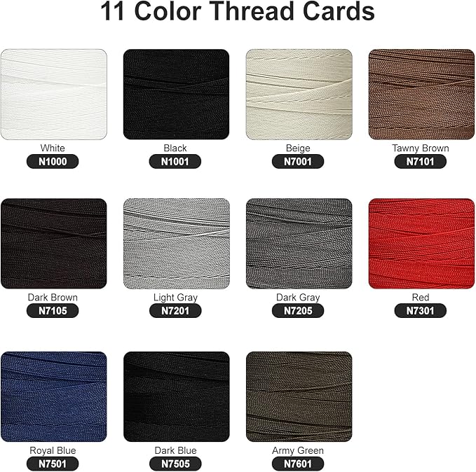Extra Strong Bonded Nylon Thread #69 Tex70 – 16 OZ, 6000yds, Versatile Stitching Solution for Leather, Upholstery, Canvas Repair and More (Beige)