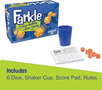 Farkle Classic Dice Games – Kids, Family Games, Travel Game, Adult Games, Board Game, Dice Cup, Dice Set, Farkle Score Sheets Included, Ages 8+
