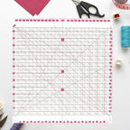 12.5 * 12.5" Quilting Ruler,Square Sewing Ruler, Durable 4mm Thick Slotted Rulers,Clear Mark Acrylic Ruler for Quilting, Sewing, Crafts Template for Precise Cutting