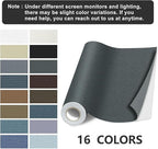 Canvas Repair Patch, 17X79 Inch Strong Sticky Fabric Repair Tape, Self-Adhesive Fabric Patch for Sofas, Tote Bags, Clothing, Car Seats, Furniture (Dark Grey, 17X79 Inch)