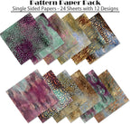 YASMEN 6"x6" Scrapbook Paper Pad - 24 Sheets of Patterned Cardstock for Card Making, Scrapbooking, Junk Journal, DIY Gift Cards - Single-Sided Decopodge Decorative Craft Paper