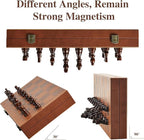 Magnetic Chess Set for Adult Kid, 15.4" Leather Chess Board with Handmade Chess Piece Including 2 Extra Queens and Storage Slot, Folding Portable Travel Chess Game for Beginner and Professional
