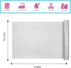 Silver Glitter Heat Transfer Vinyl 12Inch*6FT Glitter Iron on Vinyl for T Shirts Easy to Cut and Weed Compatible with All Cutter Machines HTV Vinyl Iron on for Cricut (Silver12Inches*6Ft)