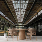 wall26 Wall Sticker/Wall Mural Industrial Interior of an Old Factory Building, Not Peel and Stick, Non-Woven Wallpaper Decorative for Bedroom, Living Room, Office - 132x168 inches