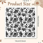 CHGCRAFT Ginkgo Biloba Plant Polymer Clay Texture Sheets Ginkgo Leaf Pattern Silicone Texture Stamp Clay Texture Mat Modeling Pattern Pad Sheets for Jewelry and Earrings Tools, 5.5x5.5 inch
